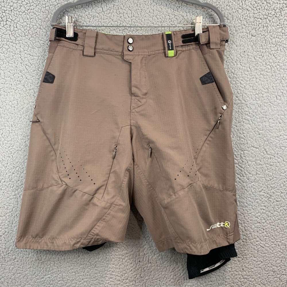 Jett Gear Shorts Men 32x11 Tan Brown Mountain Bike Racing Street Style Light